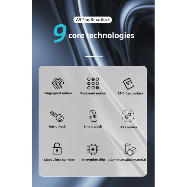 50mm Fingerprint Smart Door Locks Digital Password With Semiconductor Sensor