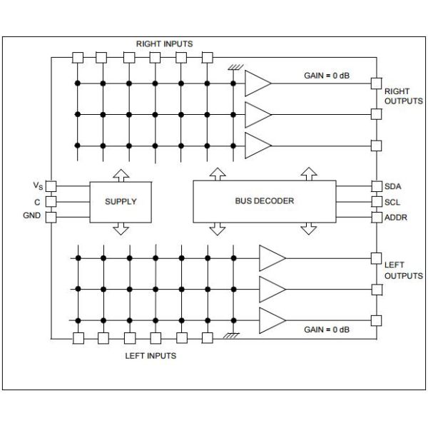 TEA6422 Integrated Circuit Chip new & original BUS-CONTROLLED AUDIO MATRIX