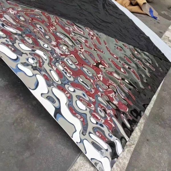 Water Wave Stainless Steel Sheet Mirror Polished 316L For Anti Corrosion Not Get Rust