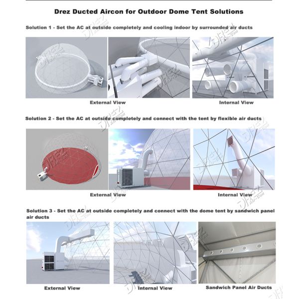 R22 Refrigerant Cooling And Heating Portable Packaged Air Conditioner With Trailer