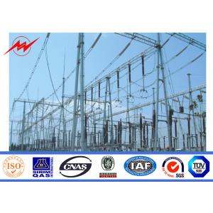 Power Transmission 110kv 15m Steel Power Poles With Galvanizatiom