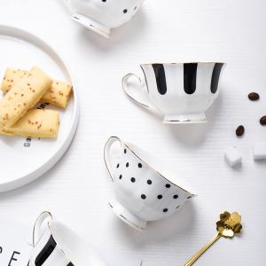 Porcelain Teetasse Tasse Beker Tazas Ceramic Tea Cup And Saucer Set With Spoon