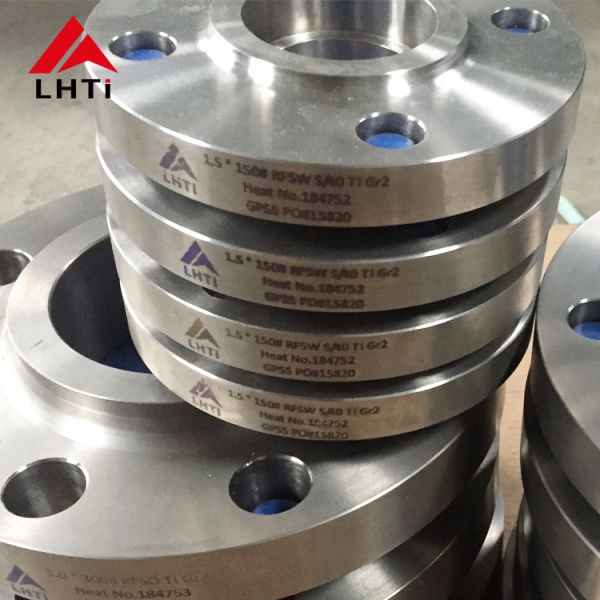 SORF Flange ANSI B16.5 Ti Gr2 Gr5 Gr7 Class 150LBS Titanium Slip On Flange Raised Face for Oil and Gas Industry