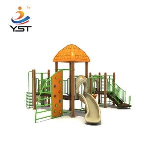 PVC Coated Kids Playground Slide Galvanized Backyard Swing Sets