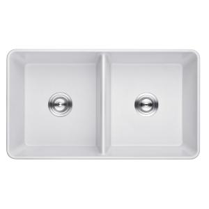 33 Inch Double Bowl Farmhouse Kitchen Sink/Composite Granite Sink