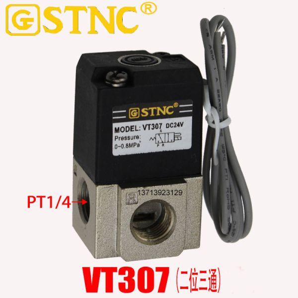 Two position three way high frequency valve VT307-08 (1/4) 2 points SMC solenoid