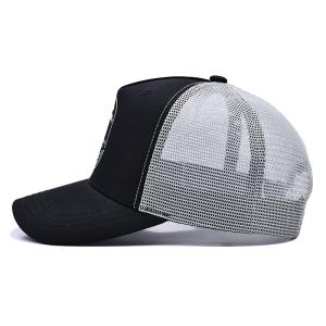 Wholesale Oem Custom 5 Panel High Quality flat Embroidery Logo Trucker Cap,Mesh