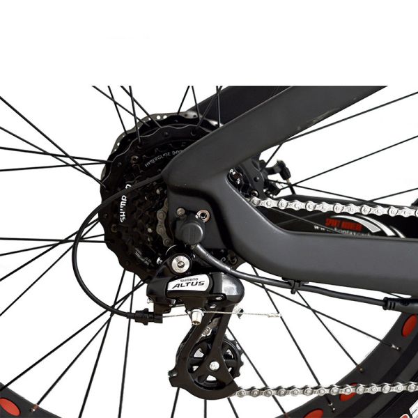 Powerful Carbon Fiber Electric Mountain Bicycle with and Lithium Battery Power Supply