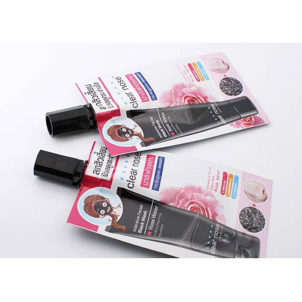 Cosmetic Paste Small Liquid Spout Bags With Lash Curler Brush Gravure Printing