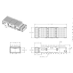 2170704-7 QSFP28 Cage With Heat Sink 28 Gb/s