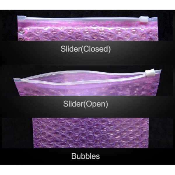 Buy Silver Cosmetic Zipper Bubble Bag Slider Padded Mailer at wholesale prices