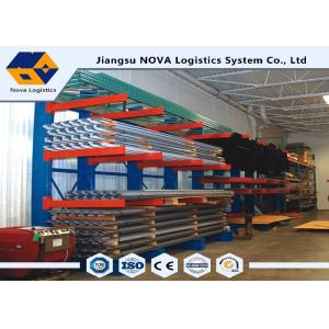 Powder Coat Paint Finish Cantilever Lumber Racks , Metal Racking System