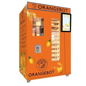 Note Payment Orange Juice Vending Machine With Cooling System