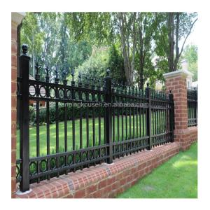 6x8 ft Hot Dipped Galvanized Powder Coated Garden Metal Picket Fence with Spear