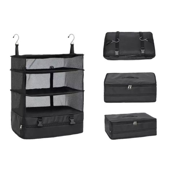 Buy Ventilate Moistureproof Clothes Hanging Organizer , Foldable Clothes Hanging Bag at wholesale prices