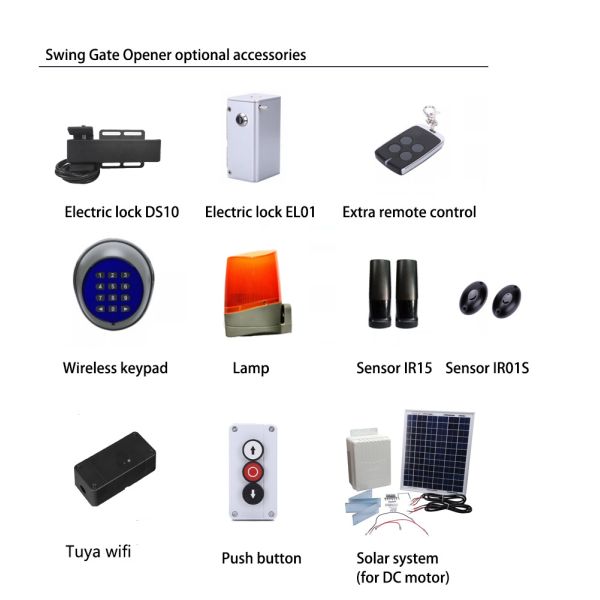 Modern Heavy-Duty 300 KG Single Leaf Automatic Swing Gate Door Opener Inward Outward Villa Entrance Motor Closer Automatic