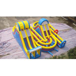 Inflatable Obstacle Course Racing Game With Bouncer Slide Castle