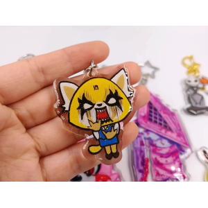 China Custom halloween design double epoxy coated charm acrylic glitter cartoon charm for kids festive gifts on sale