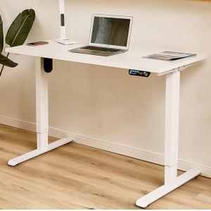 China Customizable Height Electric Sit-Standing Table for School Students White Wooden Desk on sale
