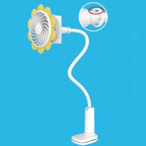 Quality Sunflower rechargeable clip on fan stroller mini clip on fan for sale