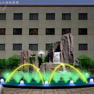 Laminar Garden Jumping Jet Fountain Musical Signal Control