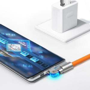 180° Rotatable 120w Super Charging Cable USB Type C Quick Charge Cable QC3.0 For