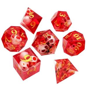 Practical Natural Resin RPG Dice Set Wear Resistant Lightweight