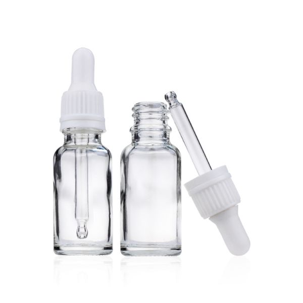 20ml Wholesale Clear Glass Dropper Bottles-Essential Oil Makeup Cosmetic