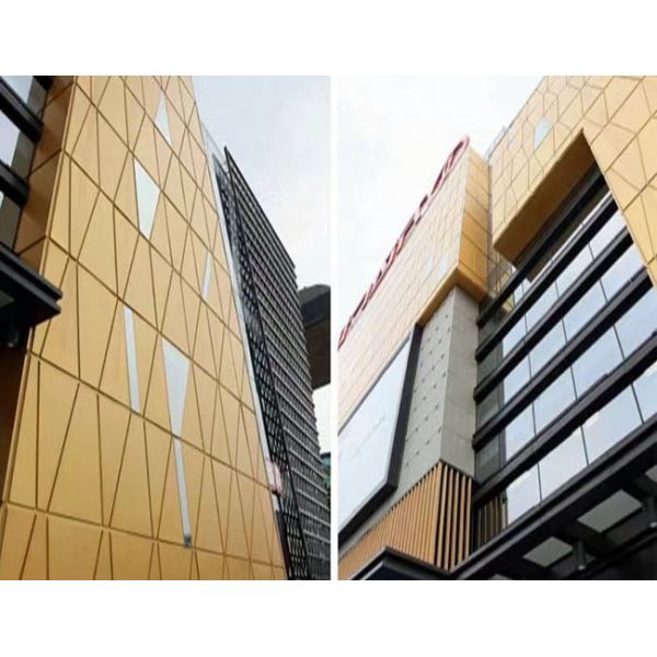 Rectangular Metal Ceilings Excellent Thermal Insulation Aluminum Curtain Wall