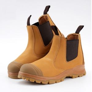 Elastic Chelsea Boot Cowhide Safety Shoes