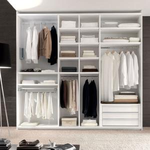 Custom High Glossy Waterproof Bedroom Wall Wardrobe Acrylic / UV / Lacquer