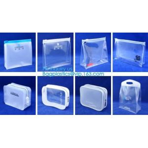 Promotional PVC Toiletry bag with zipper and slider, Underwear packing bag