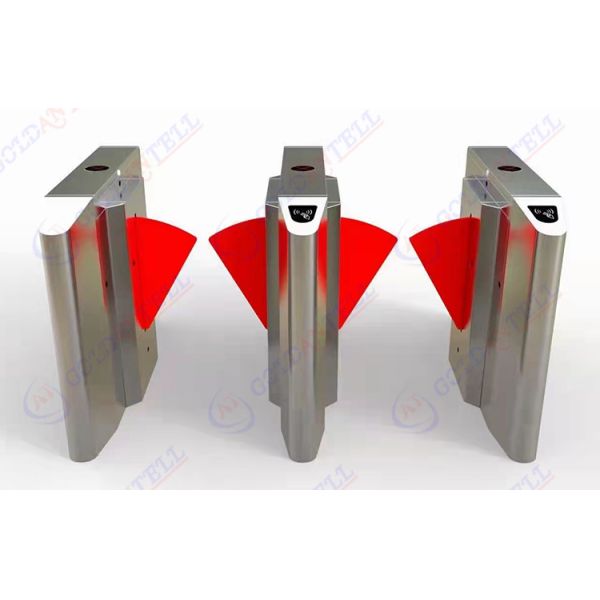 2 Lanes Optical Waist High Turnstile Face Recognition Temperature For Lobby