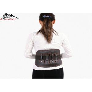 Leather Lumbar Belt Waist Support Lower Back Brace for Back Spine Pain Relief