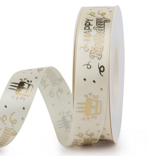 3 inch Solid Color taps printed letter for birthday party Polyester Material