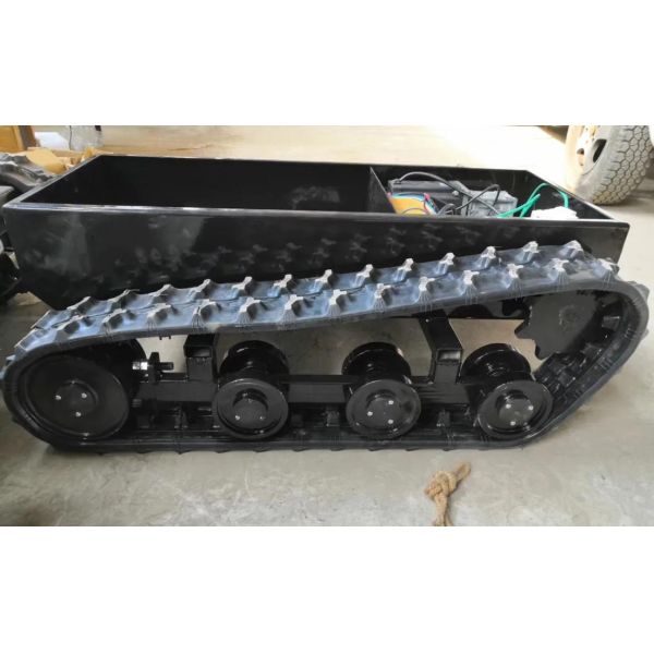 48V 1kw Loading Bearing 200kg Rubber Track Chassis Dp-Kls-150