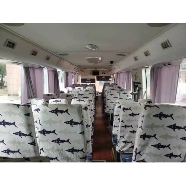 RHD/LHD Used Coach Yutong 60seats 2+3layout Two Doors Rear Yuchai Engine