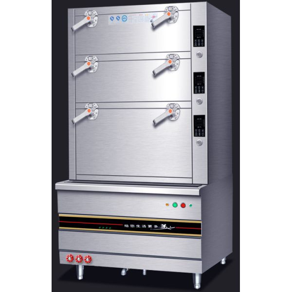 Buy 3 Layer Commercial Steam Cooker , Stainless Steel Electric Food Steamer at wholesale prices