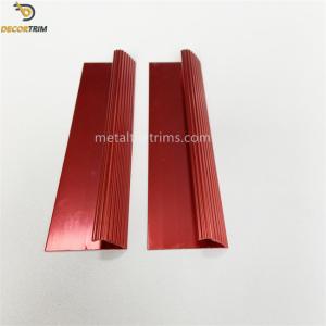 Fluted Vinyl To Carpet Transition Strip Shiny Red Decorative