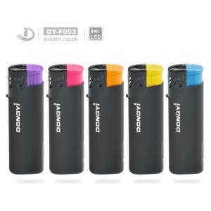 Men's Gift Dy-F003 Electronic LED Lamp Refillable Windproof Gas Lighter