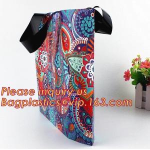 Custom Printed Stand Up Block BottomSoft Loop Handle Plastic Carrier Shopping
