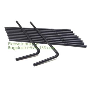 PLA Drinking Straws, CPLA Giant Straws, Individually Wrapped, Plant Based