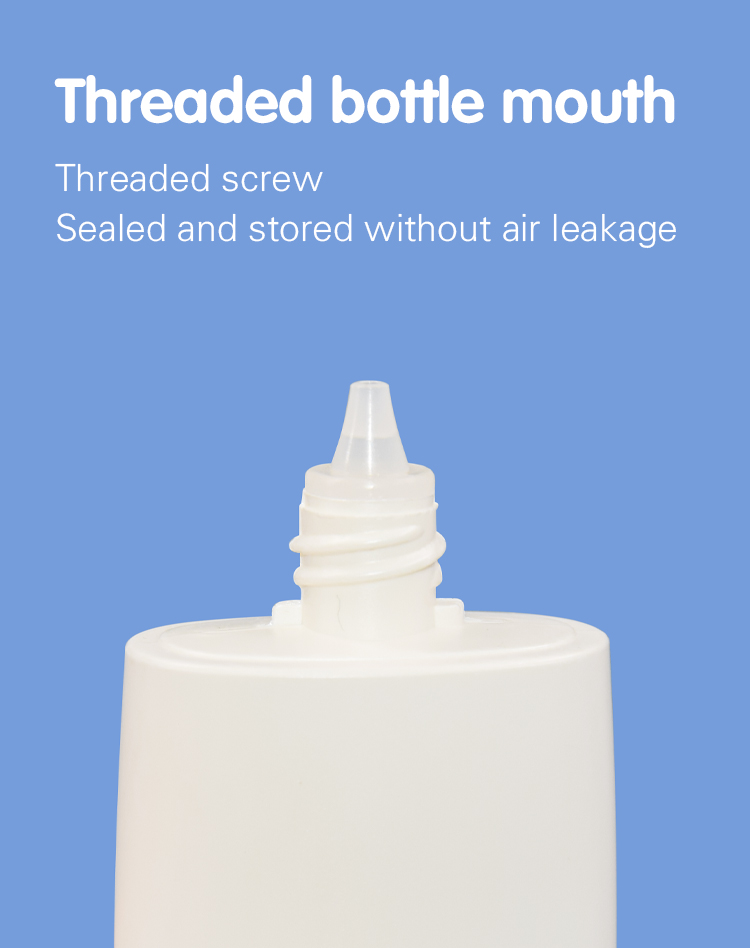 50ml Blue And White PE Sunscreen Bottle Skin Care Packaging UKL33F