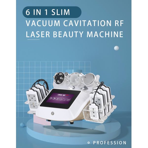 6 IN 1portable radio frequency lipo laser slimming ultrasonic liposuction cavitation machine for sale