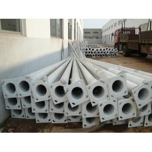 7M Q235 galvanized single arc arm county road grey conical high power led street