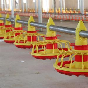 Stainless Pan Feeding System For Broiler Feed Pan Orange And White