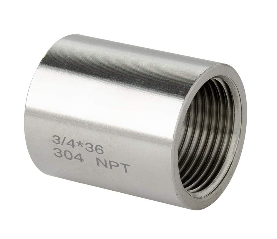 Stainless Steel 304 Pipe Coupling Fitting 3/4" x 3/4" Female Coupler Connector Adapter