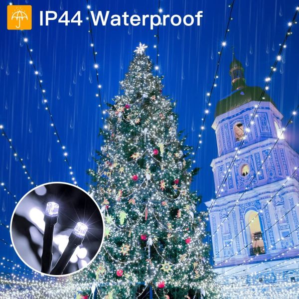 Waterproof Plug In 700 Warm White Fairy Lights Green Cable 120V 70m Waterproof For Christmas Tree