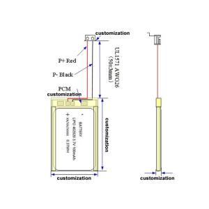 High Capacity 3.7V manufacturer nucle 602080 Lithium Ion Polymer Battery 600mah