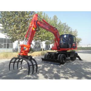 43.6kw 7t Earth Excavation Machine HT75W With Four Wheel